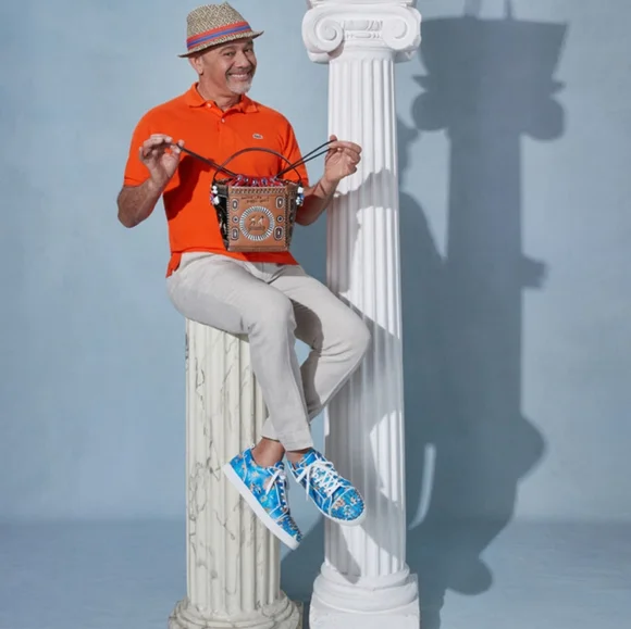 Christian Louboutin Louis Junior Spikes Odissey Print Size 45 NEW - Picture 12 of 12